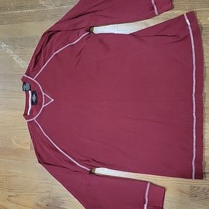 Men's Maroon Long Sleeve Shirt
